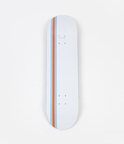 Skateboard Cafe Stripe Deck - White / Blue / Orange - 8.5"