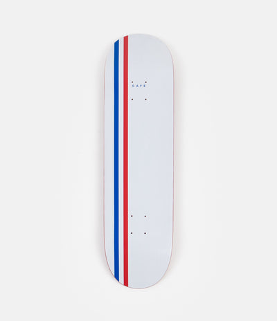 Skateboard Cafe Stripe Deck - White / Blue / White / Red - 8.5"
