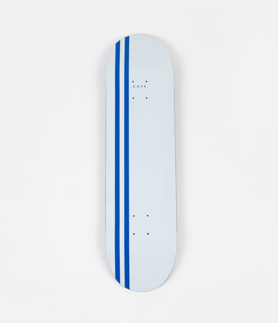 Skateboard Cafe Stripe Deck - White / Royal - 8.38"