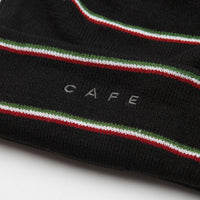 Skateboard Cafe Stripe Fold Beanie - Black thumbnail