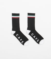 Skateboard Cafe Stripe Socks - Black