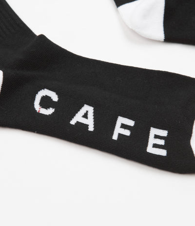 Skateboard Cafe Stripe Socks - Black
