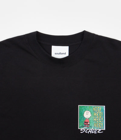Soulland Meets Peanuts Charlie T-Shirt - Black