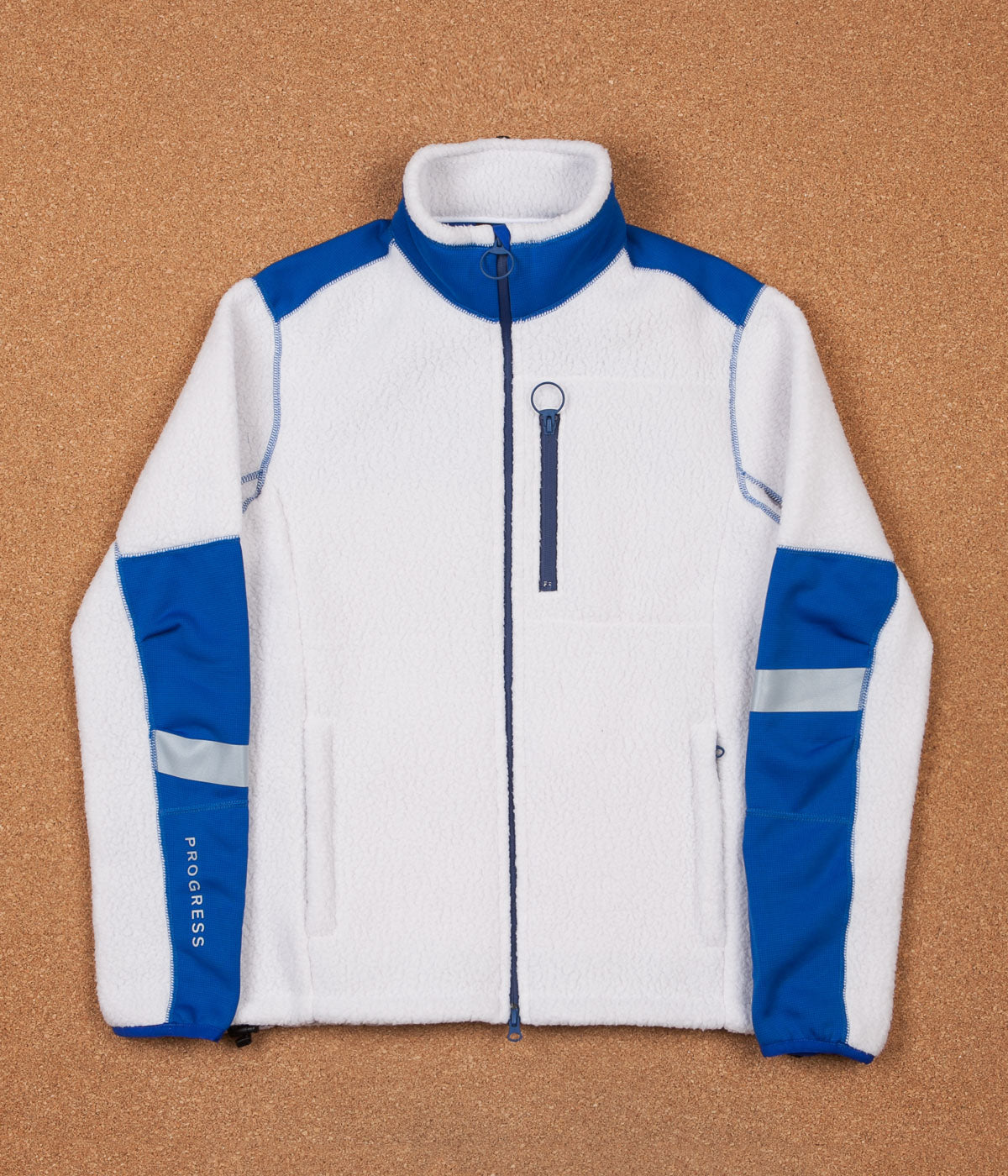 Soulland X 66°North Fleece Jacket - White / Sky Blue | Flatspot Soulland X 66°North Fleece Jacket - White / Sky Blue | Flatspot