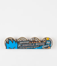 Spitfire Formula Four Conical 99DU Wheels - Yellow Print / Natural - 52mm
