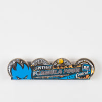 Spitfire Formula Four Conical 99DU Wheels - Yellow Print / Natural - 53mm thumbnail