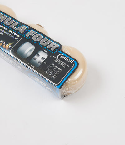 Spitfire Formula Four Conical 99DU Wheels - Yellow Print / Natural - 53mm