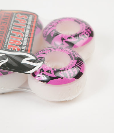Spitfire Shredded Pink Wheels - 52mm - Pink / White