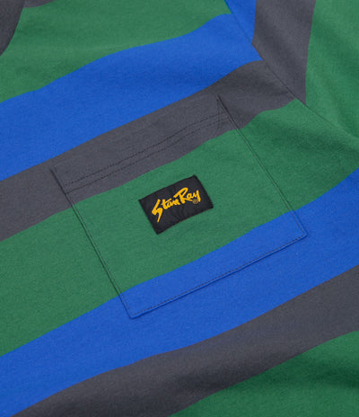 Stan Ray Football T-Shirt - Indian Green Stripe