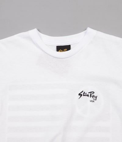 Stan Ray Peace Stripe Long Sleeve T-Shirt - White