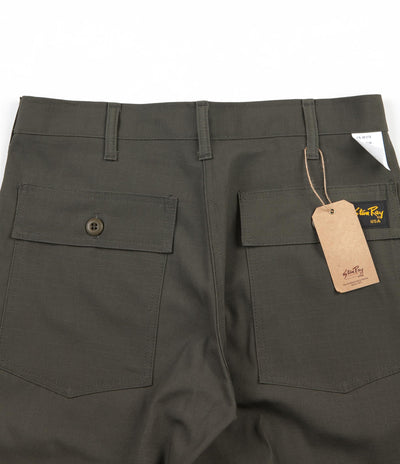 Stan Ray Slim Fit 4 Pocket Fatigue Trousers - Olive Rip Stop
