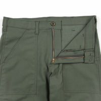 Stan Ray Slim Fit 4 Pocket Fatigue Trousers - Olive Sateen thumbnail