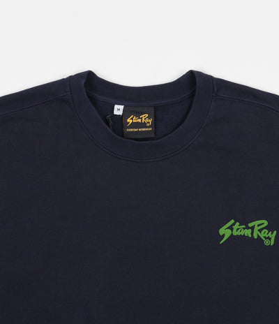 Stan Ray Stan Crewneck Sweatshirt - Navy / Fresh Green Print