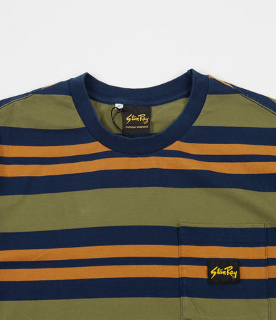 Stan Ray Yarn Dye Stripe Thick T-Shirt - Navy Border Stripe