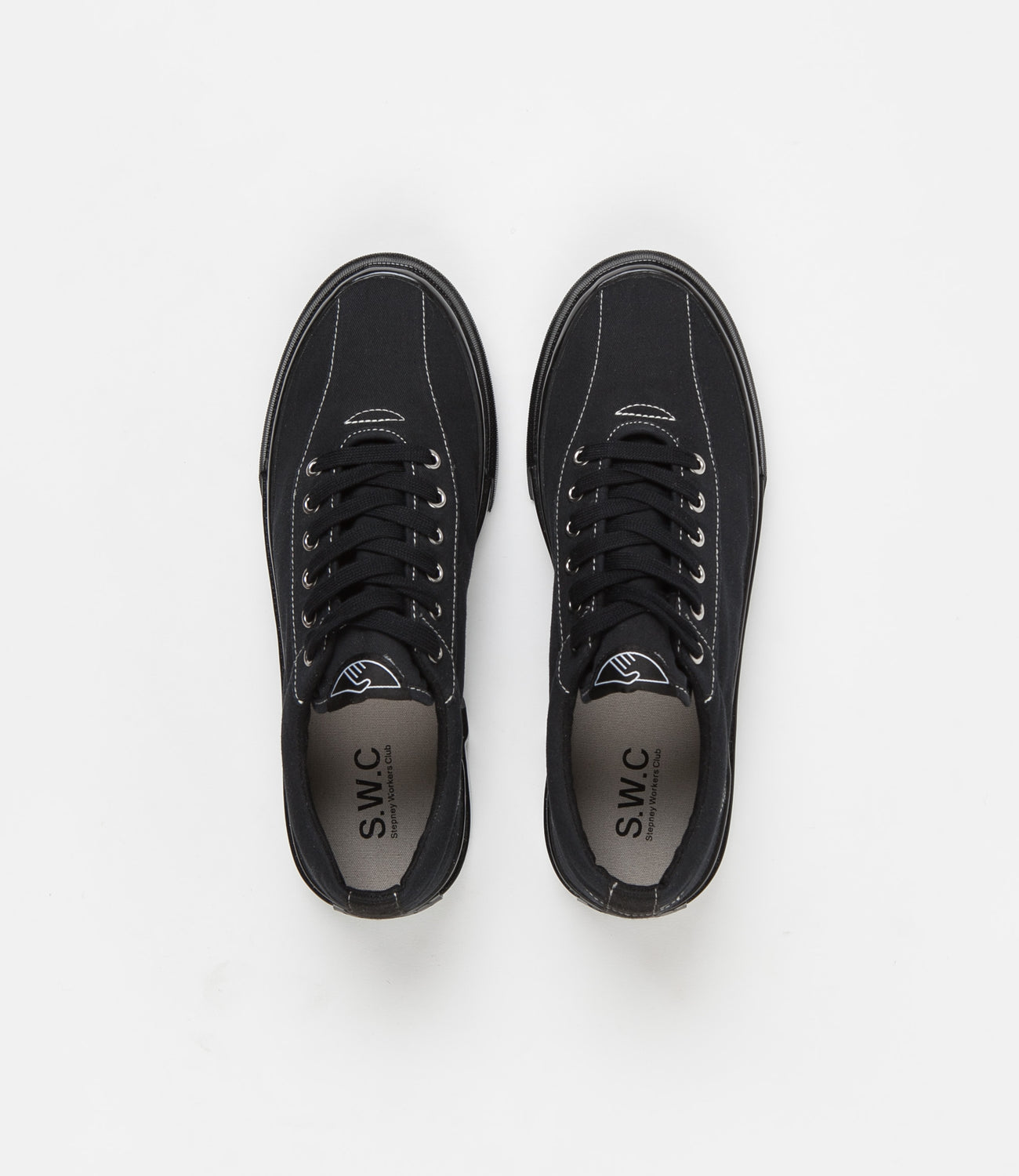 Stepney Workers Club Dellow Canvas Shoes - Black / Black | Flatspot