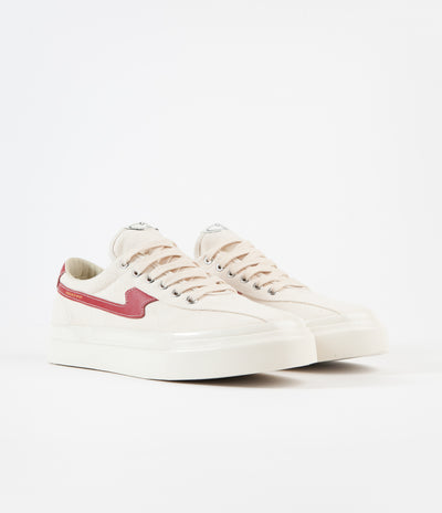 Stepney Workers Club Dellow S-Strike Canvas Shoes - Ecru / Red
