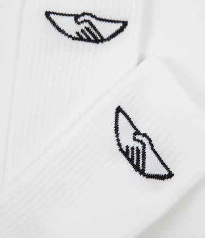 Stepney Workers Club Handshake Socks - Off White