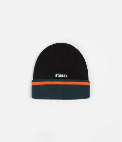 Stussy 2 Tone Cuff Beanie - Black