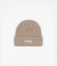 Stussy 2 Tone Knit Short Beanie - Tan