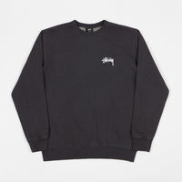 Stussy 8 Ball Pigment Dyed Crewneck Sweatshirt in Black thumbnail