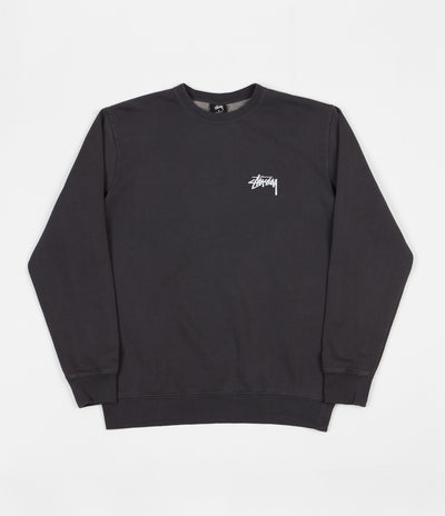Stussy 8 Ball Pigment Dyed Crewneck Sweatshirt in Black