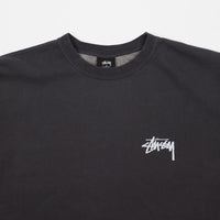 Stussy 8 Ball Pigment Dyed Crewneck Sweatshirt in Black thumbnail
