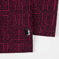 Stussy Bali Long Sleeve T-Shirt - Maroon thumbnail