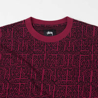 Stussy Bali Long Sleeve T-Shirt - Maroon thumbnail