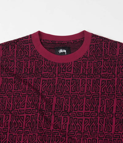 Stussy Bali Long Sleeve T-Shirt - Maroon