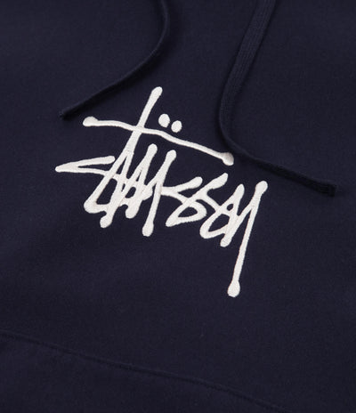 Stussy Basic Applique Hoodie - Navy