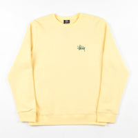 Stussy Basic Crewneck Sweatshirt - Pale Yellow thumbnail