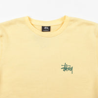 Stussy Basic Crewneck Sweatshirt - Pale Yellow thumbnail