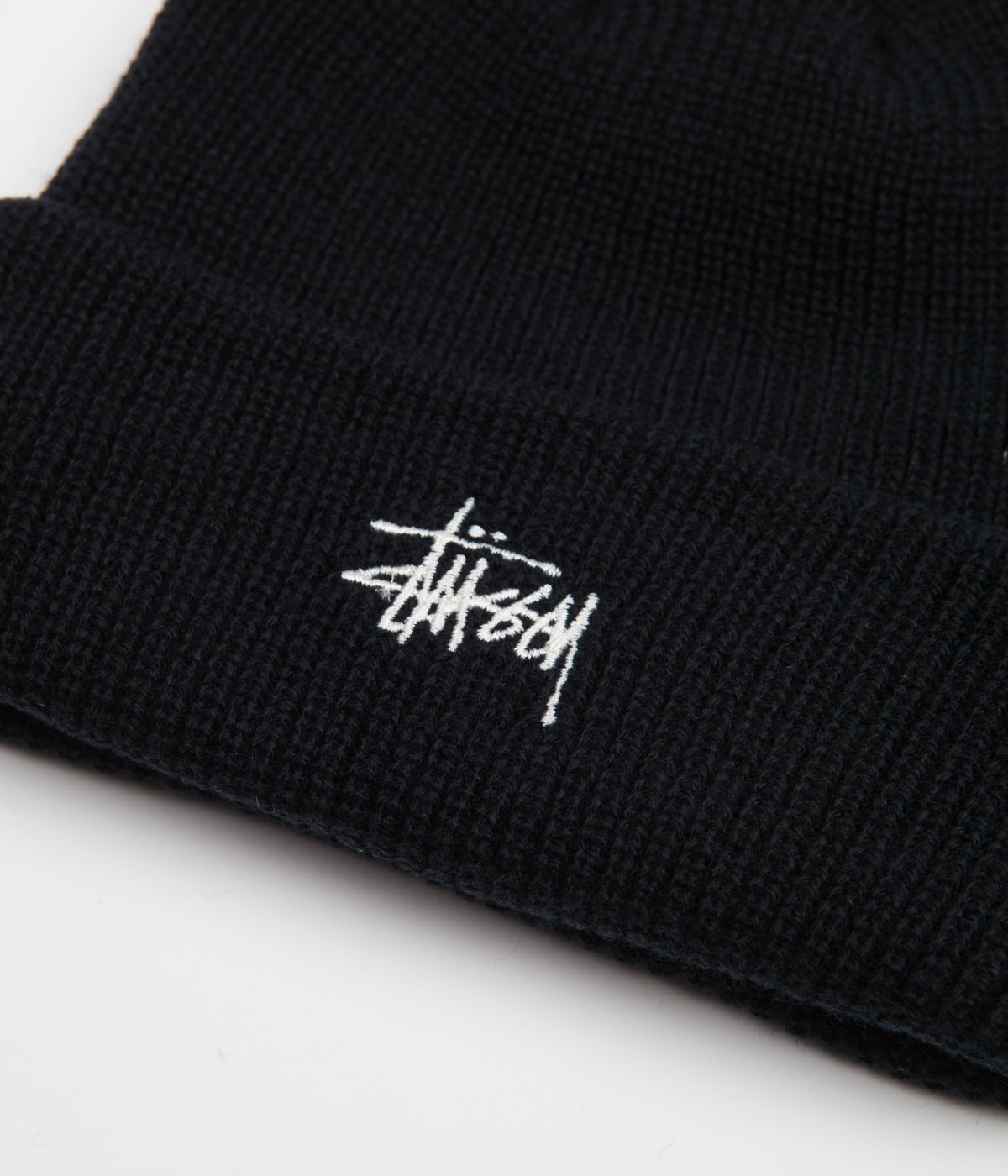 Stussy basic cuff beanie black hotsell