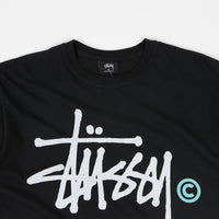 Stussy Basic Logo Pigment Dyed T-Shirt - Black thumbnail