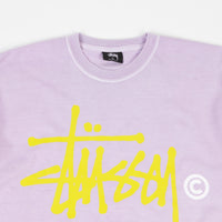 Stussy Basic Logo Pigment Dyed T-Shirt - Lavender thumbnail