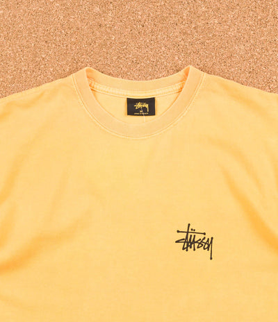 Stussy Basic Pigment Dyed T-Shirt - Faded Yellow
