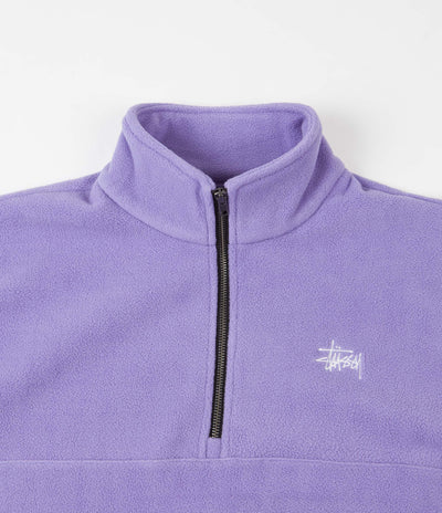 Stussy Basic Polar Fleece Mockneck Sweatshirt - Violet