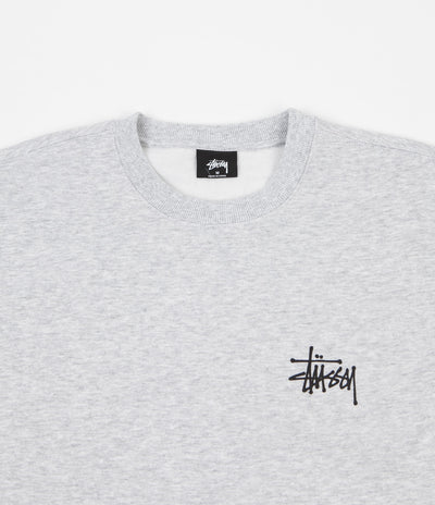 Stussy Basic Stussy Crewneck Sweatshirt - Ash Heather