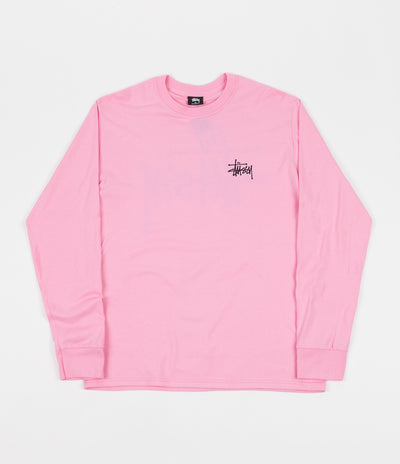 Stussy Basic Stussy Long Sleeve T-Shirt - Pink