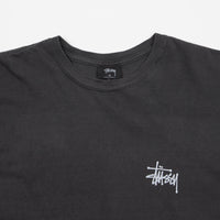 Stussy Basic Stussy Pigment Dyed Long Sleeve T-Shirt - Black thumbnail