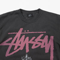 Stussy Beach Mob Pigment Dyed T-Shirt - Black / Pink thumbnail