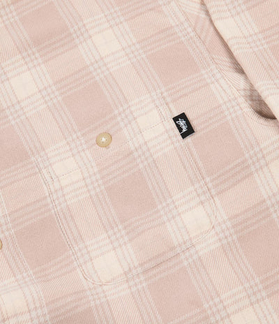 Stussy Beach Plaid Shirt - Dusty Rose