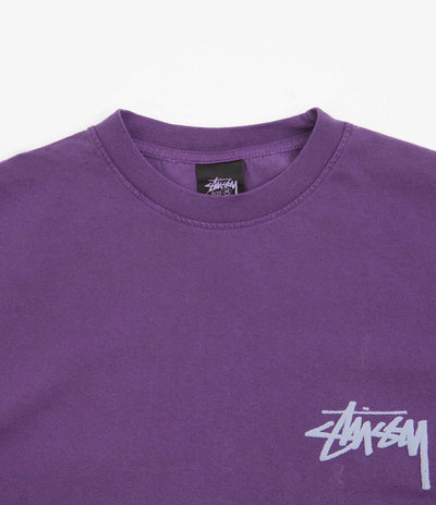 Stussy Big League Pigment Dyed T-Shirt - Purple