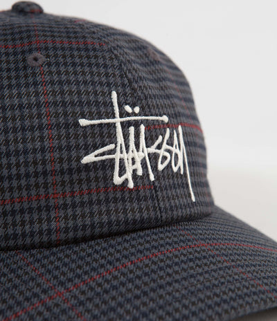 Stussy Big Logo Check Low Pro Cap - Grey