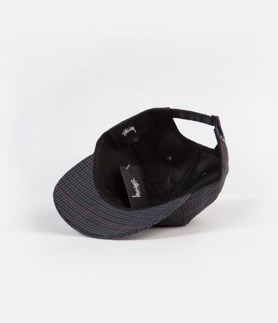 Stussy Big Logo Check Low Pro Cap - Grey