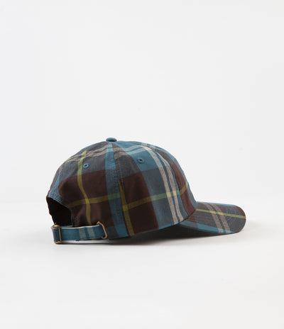 Stussy Big Logo Madras Plaid Low Pro Cap - Blue