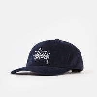 Stussy Big Logo Velveteen Low Pro Cap - Navy thumbnail