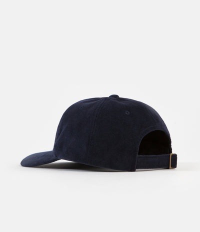 Stussy Big Logo Velveteen Low Pro Cap - Navy