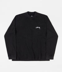 Stussy Big Stock Mockneck Long Sleeve T-Shirt - Black
