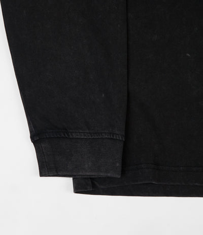 Stussy Big Stock Mockneck Long Sleeve T-Shirt - Black